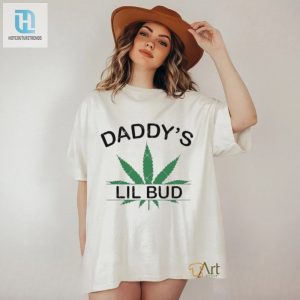 Daddys Lil Bud Marijuana Leaf Cannabis Silhouette Shirt hotcouturetrends 1 2