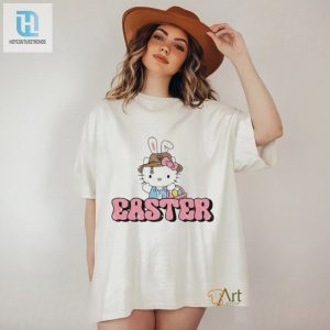 Kitty Wearing Hat Easter Holding A Basket Of Eggs Shirt hotcouturetrends 1 2