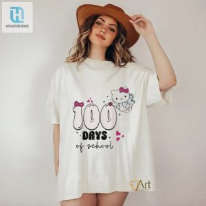 Kawaii Kitty Angel 100 Days Of School Heart Shirt hotcouturetrends 1 2