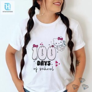 Kawaii Kitty Angel 100 Days Of School Heart Shirt hotcouturetrends 1 3