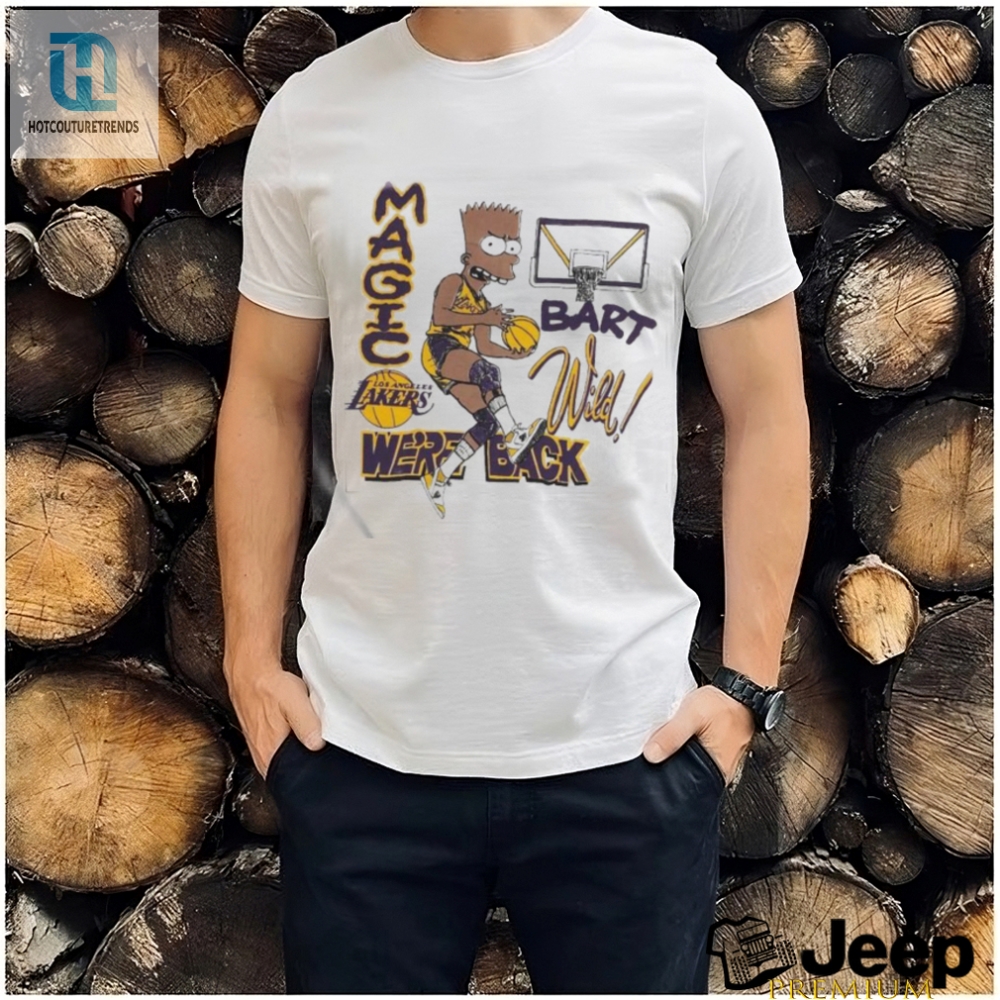Original Vintage Nba Los Angeles Lakers Magic Bart Simp Were Back Bootleg T Shirt 
