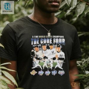 New York Yankees The Core Four 5 Time World Series Champions Signatures T Shirt hotcouturetrends 1 2