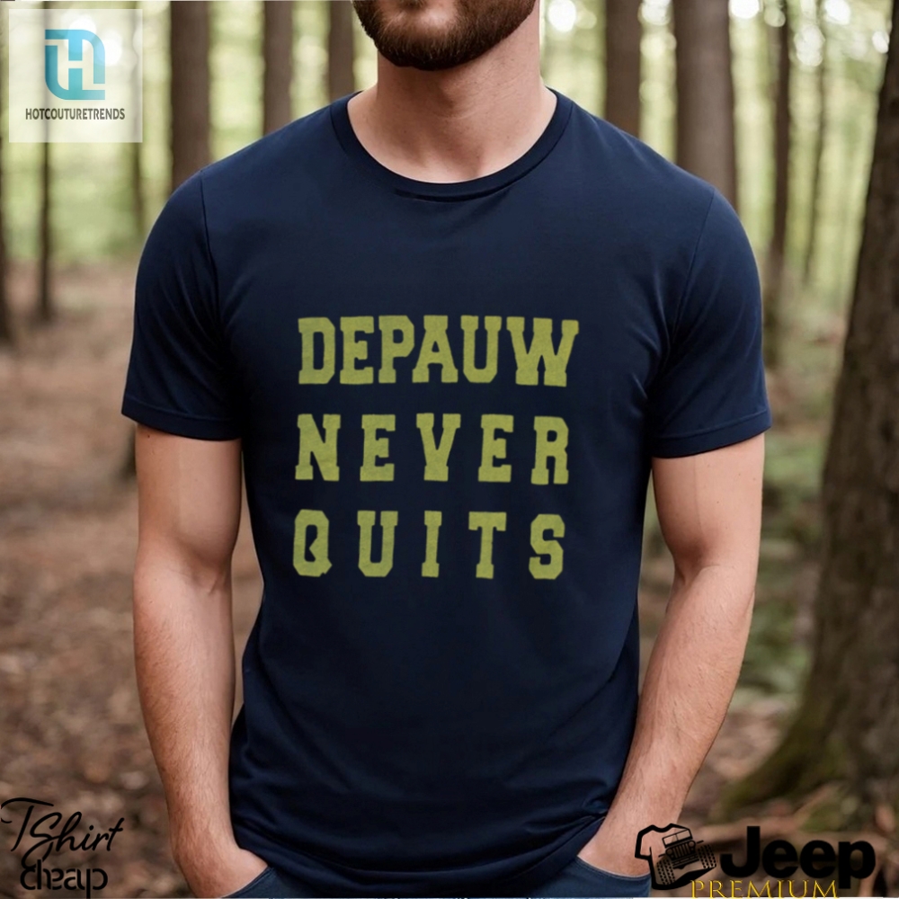 Depauw Never Quits T Shirt 