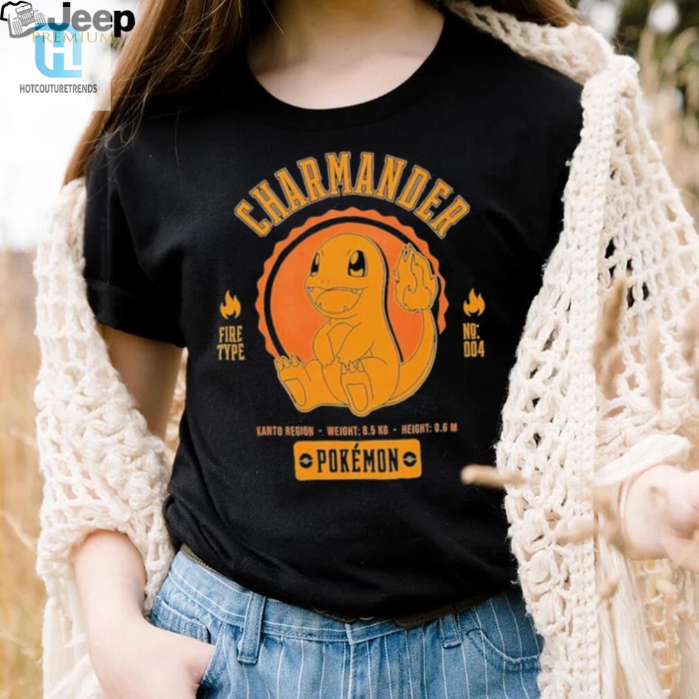 Pokemon Charmander Pokédex Data Character Shirt 