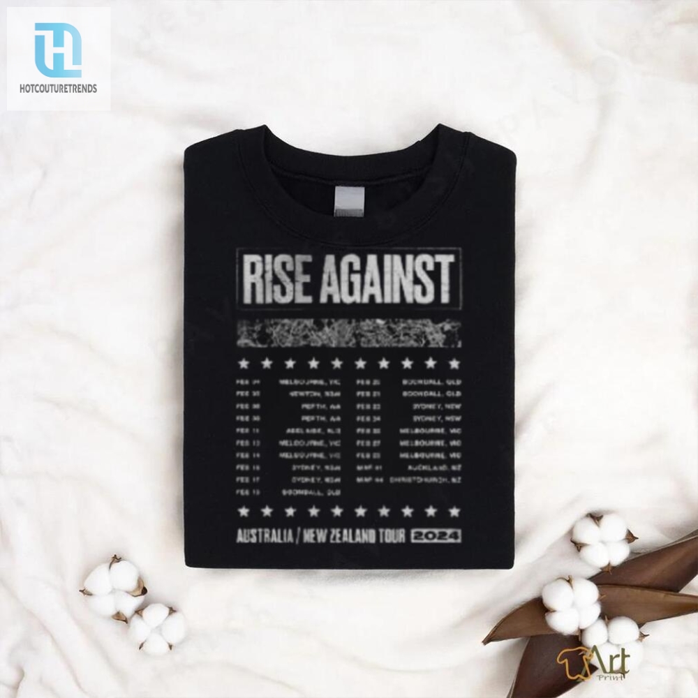 Artist First Merch Store Rise Against Nz 2024 Tour New Shirts 