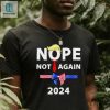 Official Donald Trump 2024 Nope Not Again Sarcastic Shirt hotcouturetrends 1