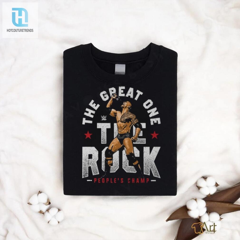 Mens 500 Level Black The Rock The Great One T Shirt 