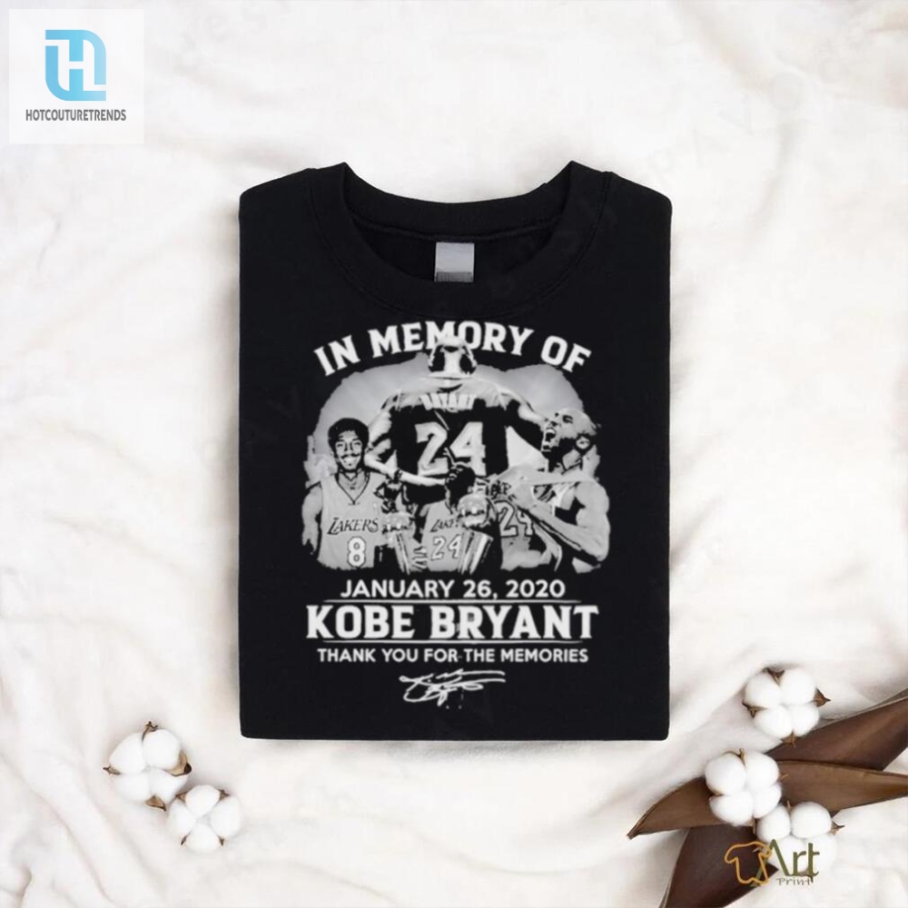 In Memory Of January 26 2020 Kobe Bryant Signature Thank You For The Memories T Shirt 