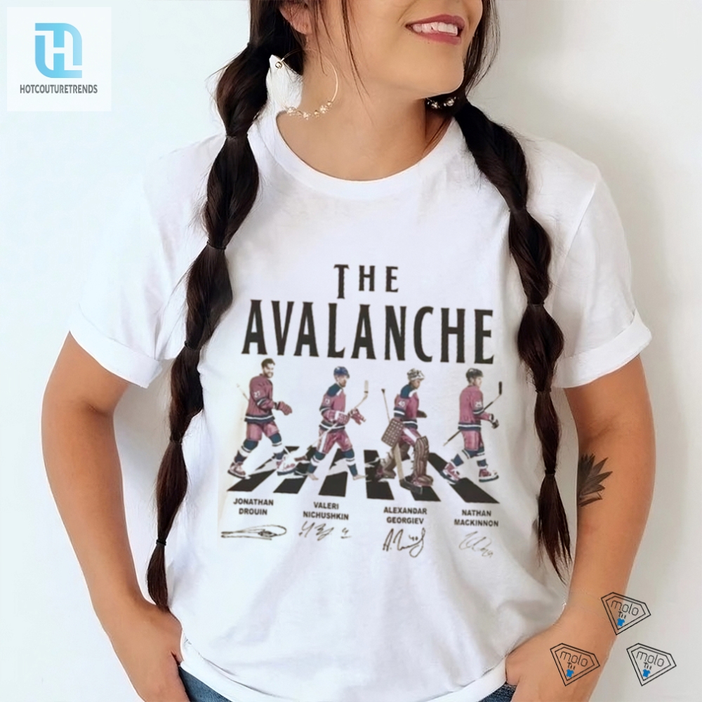 Avalanche Walking Abbey Road Signatures Ice Hockey Shirt 