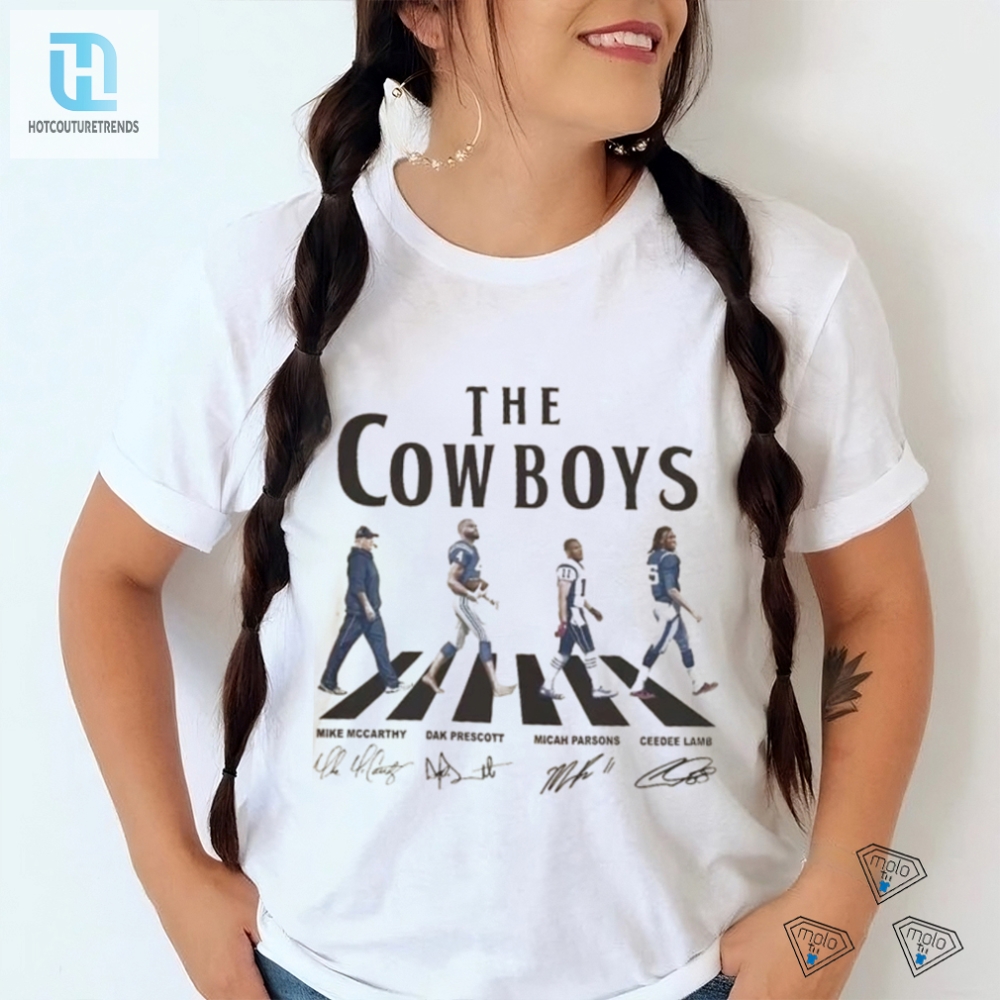 Cowboys Walking Abbey Road Signatures Football Shirt 