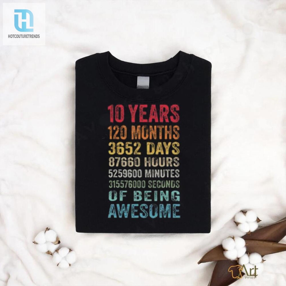 10 Years Old 10Th Birthday Vintage Retro 120 Months T Shirt 