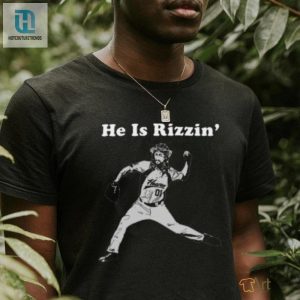 He Is Rizzin Funny Baseball Retro Christian T Shirt hotcouturetrends 1 2