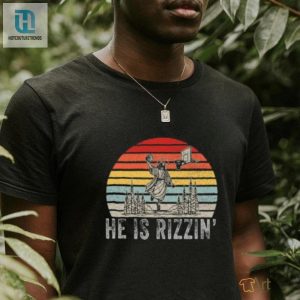 He Is Rizzin Funny Basketball Retro Christian Religious T Shirt hotcouturetrends 1 2