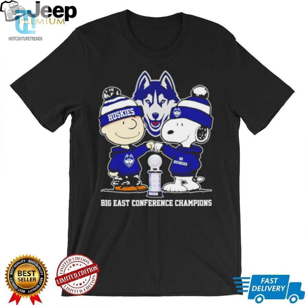 Uconn Huskies Snoopy And Charlie Brown Big East Conference Champions Go Huskies Shirt hotcouturetrends 1