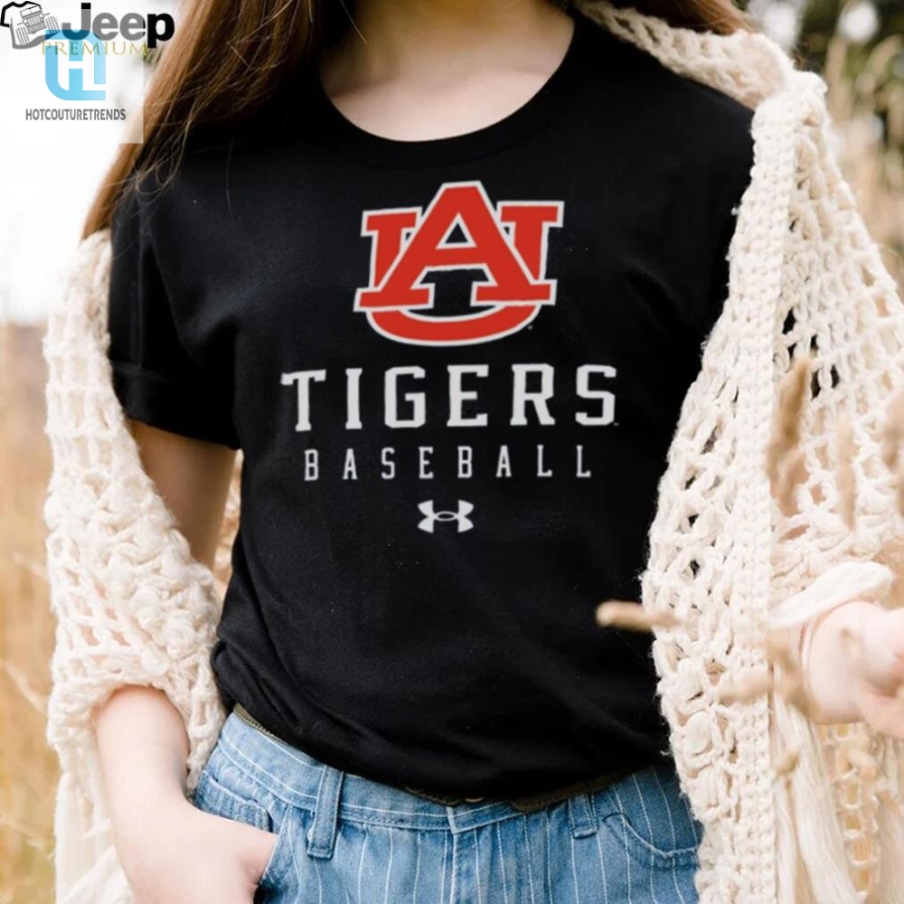 Auburn Tigers Blue Baseball Tech Performance T Shirt 