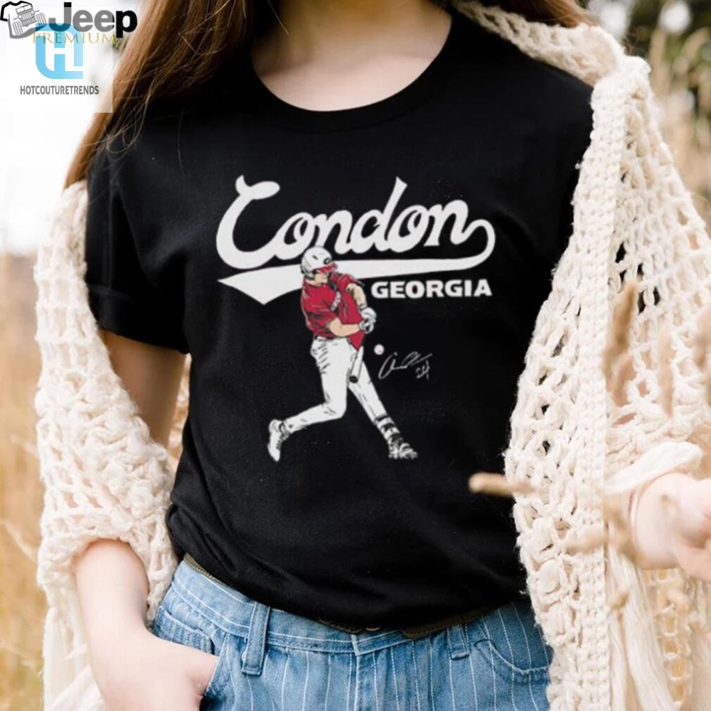 Georgia Baseball Charlie Condon Slugger Swing Signature 2024 Shirt 