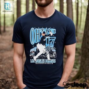 Official Shohei Ohtani 17 Los Angeles Dodgers Blue Heaven On Earth 2024 Shirt hotcouturetrends 1 2