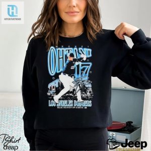 Official Shohei Ohtani 17 Los Angeles Dodgers Blue Heaven On Earth 2024 Shirt hotcouturetrends 1 3