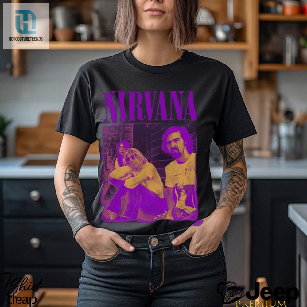 Original Nirvana Purple Group T Shirt 