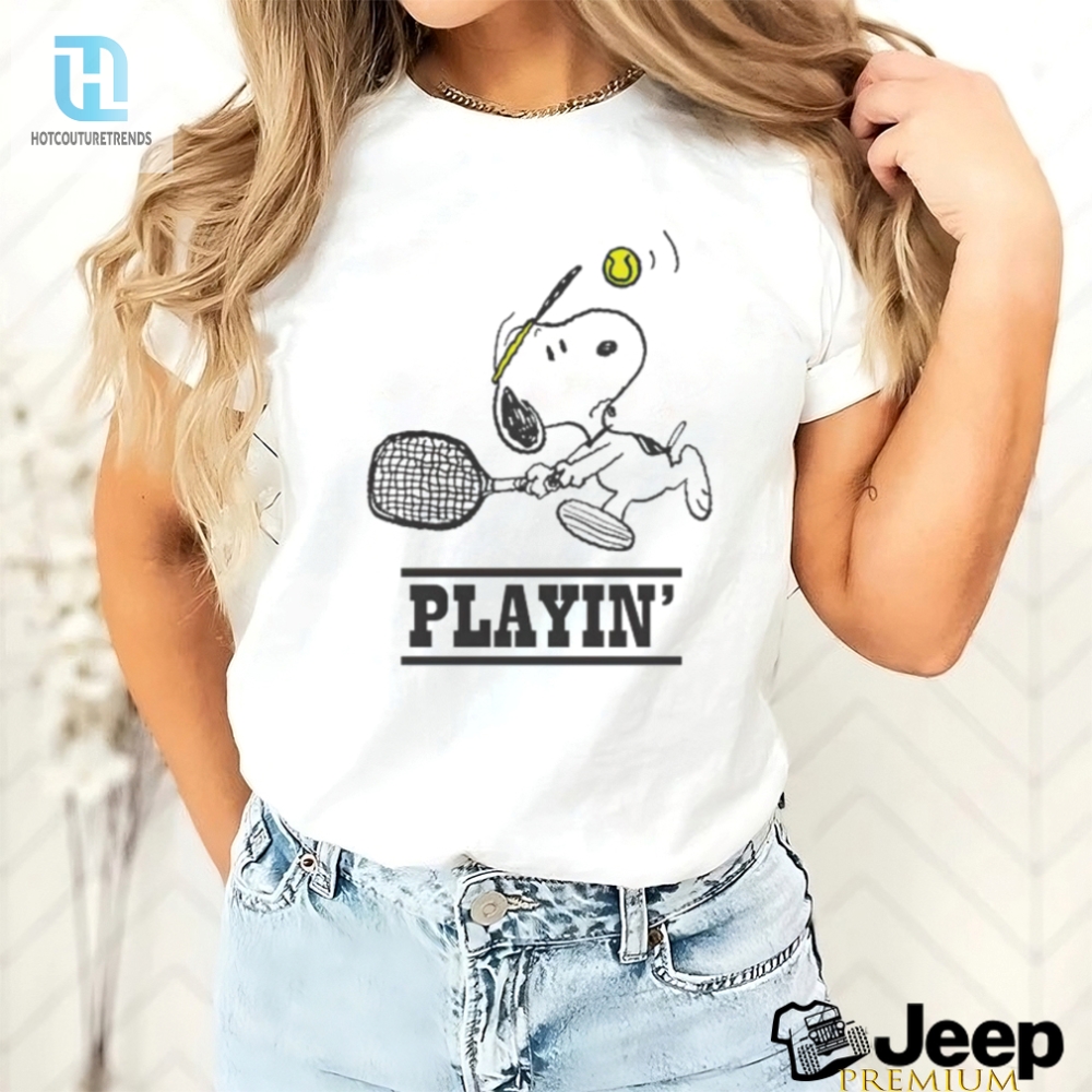 Snoopy Playing Tennis Shirt 