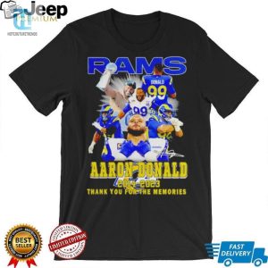 Aaron Donald Los Angeles Rams 2014 2023 Signature Thank You For The Memories Shirt hotcouturetrends 1 1