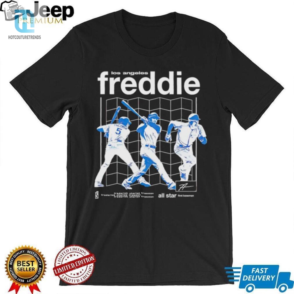 Freddie Freeman Schematics Los Angeles Dodgers Baseball Shirt 