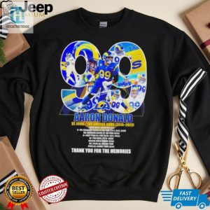 Aaron Donald 99 Los Angeles Rams 2014 2024 Thank You For The Memories Signature Shirt hotcouturetrends 1 3