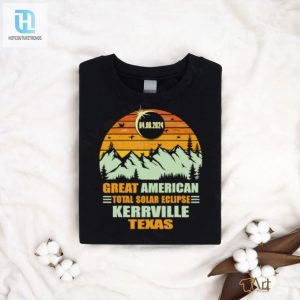 Great American Kerrville Texas Total Solar Eclipse 2024 Vintage Sunset Mountain T Shirt hotcouturetrends 1 3