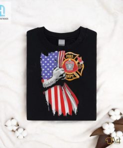Proud Firefighter Symbol American Flag Hand Shirt hotcouturetrends 1 3