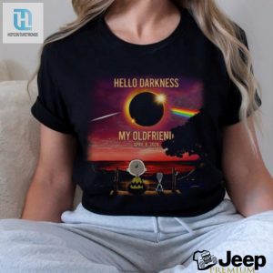 Snoopy Solar Eclipse Hello Darkness My Old Friend April 8 2024 Shirt hotcouturetrends 1 2