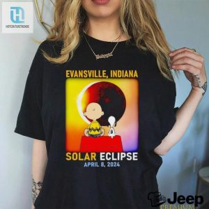 Charlie Brown And Snoopy Evansville Indiana Solar Eclipse April 8 2024 Shirt hotcouturetrends 1 3