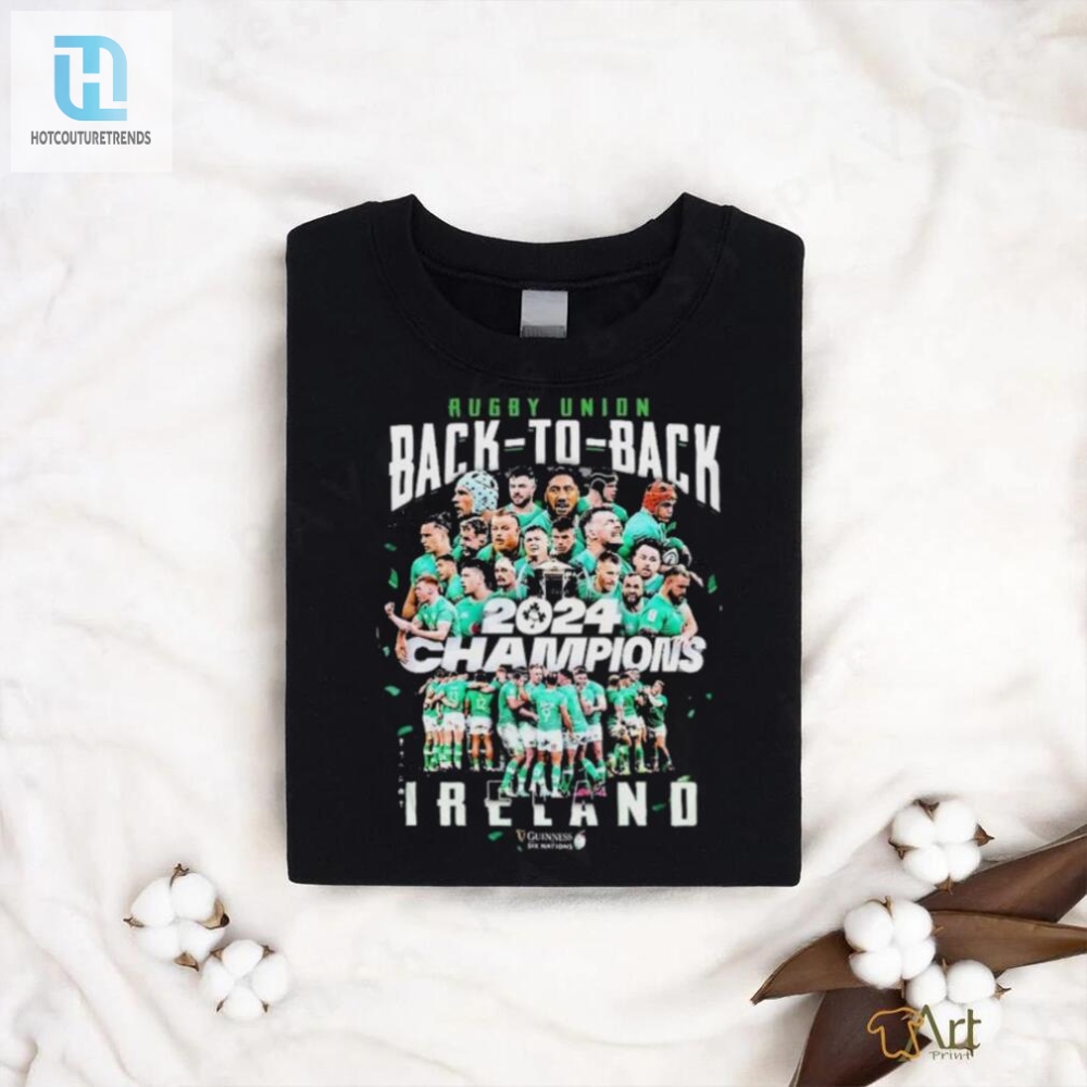 Rugby Union Back To Back 2024 Champions Ireland Rugby Six Nation Grand Slam Shirt 