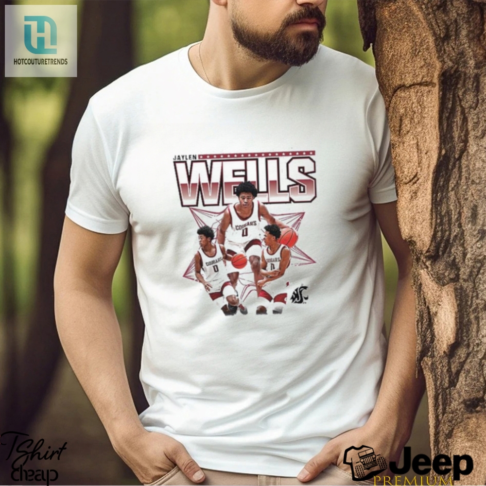 Official Wsu Ncaa Mens Basketball Jaylen Wells 2023  2024 Post Season T Shirt 