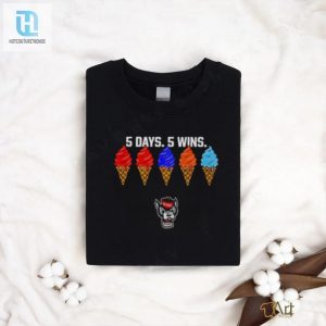 Nc State Wolfpack 5 Days 5 Wins Ice Cream Shirt hotcouturetrends 1 2