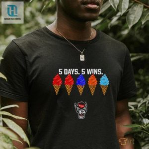 Nc State Wolfpack 5 Days 5 Wins Ice Cream Shirt hotcouturetrends 1 3