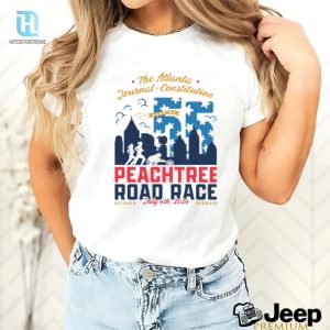 Official The Atlanta Journal Constitution Peachtree Road Race July 4 2024 Atlanta Georgia City 55 Apple T Shirt hotcouturetrends 1 3