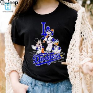 Disney Los Angeles Dodgers Mickey And Friends Baseball Shirt hotcouturetrends 1 1