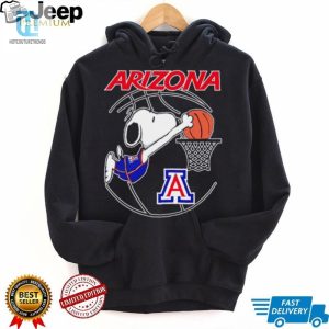 Arizona Wildcats Basketball Snoopy Dunk Logo Shirt hotcouturetrends 1 3