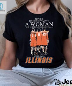 Never Underestimate A Woman Who Understands Basketball And Loves Illinois Fighting Illini Sweet Sixteen Signatures Shirt hotcouturetrends 1 3