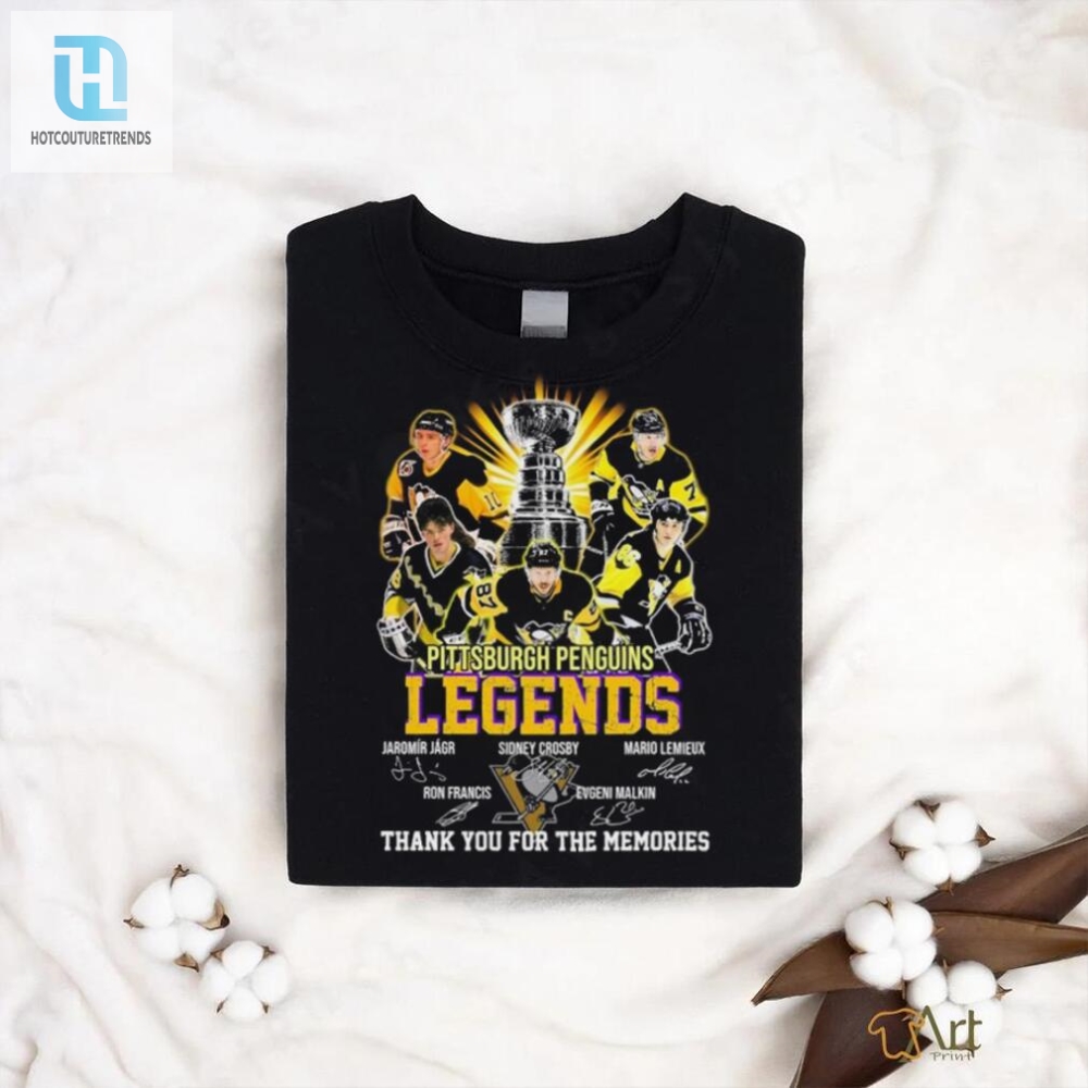 Pittsburgh Penguins Legends Players Thank You For The Memories Signatures Shirt 