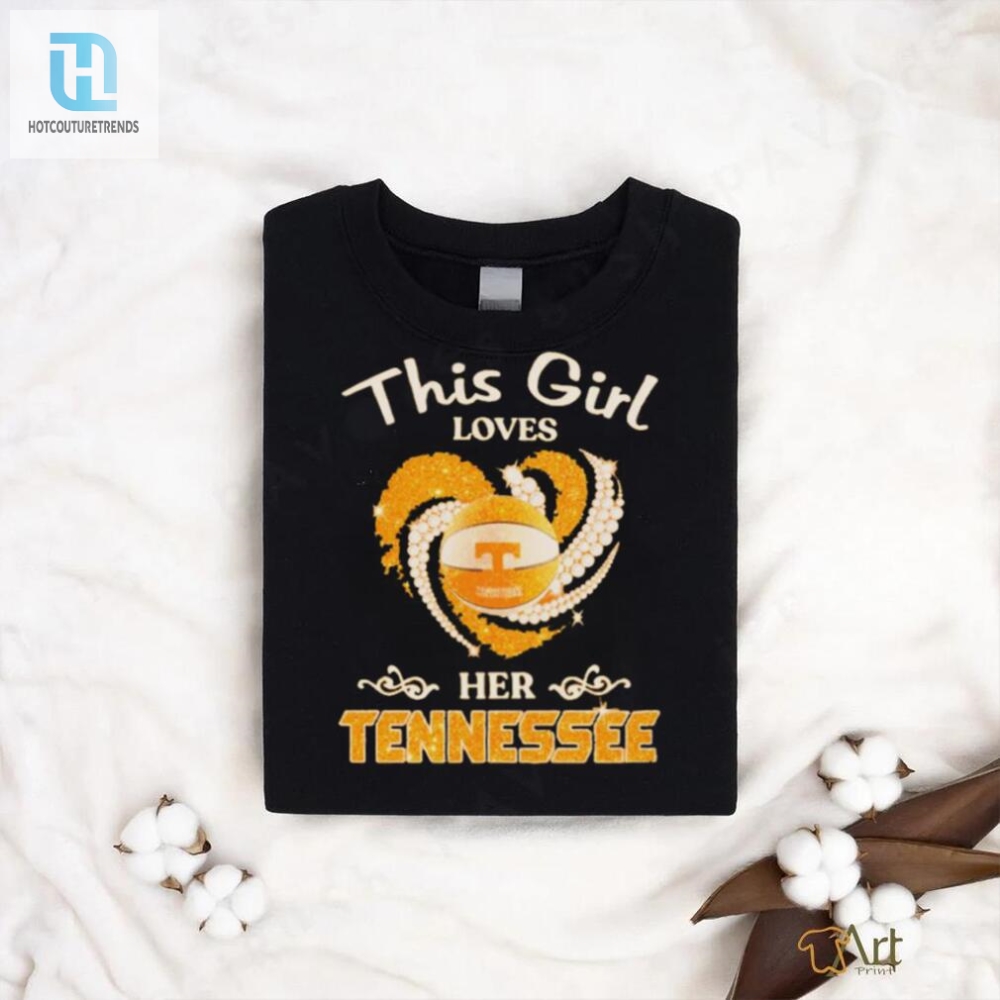 This Girl Loves Her Tennessee Volunteers Basketball Diamonds Heart Shirt 