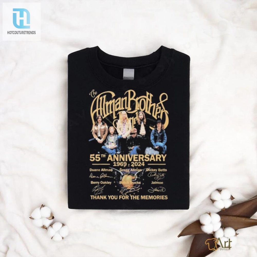 The Allman Brothers 55Th Anniversary 1969 2024 Thank You For The Memories Signatures Shirt 