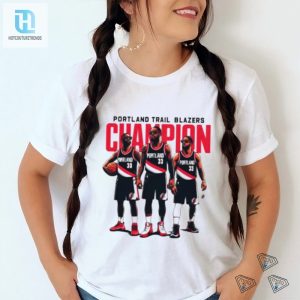 Portland Trail Blazers Champion Basketball Cartoon Shirt hotcouturetrends 1 2