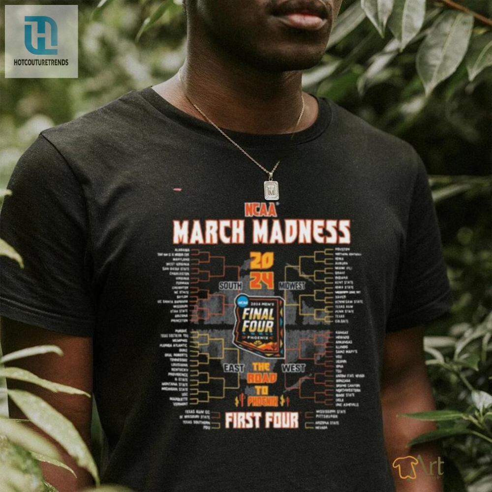Ncaa March Madness 2024 The Road To Phoenix First Four Shirt 