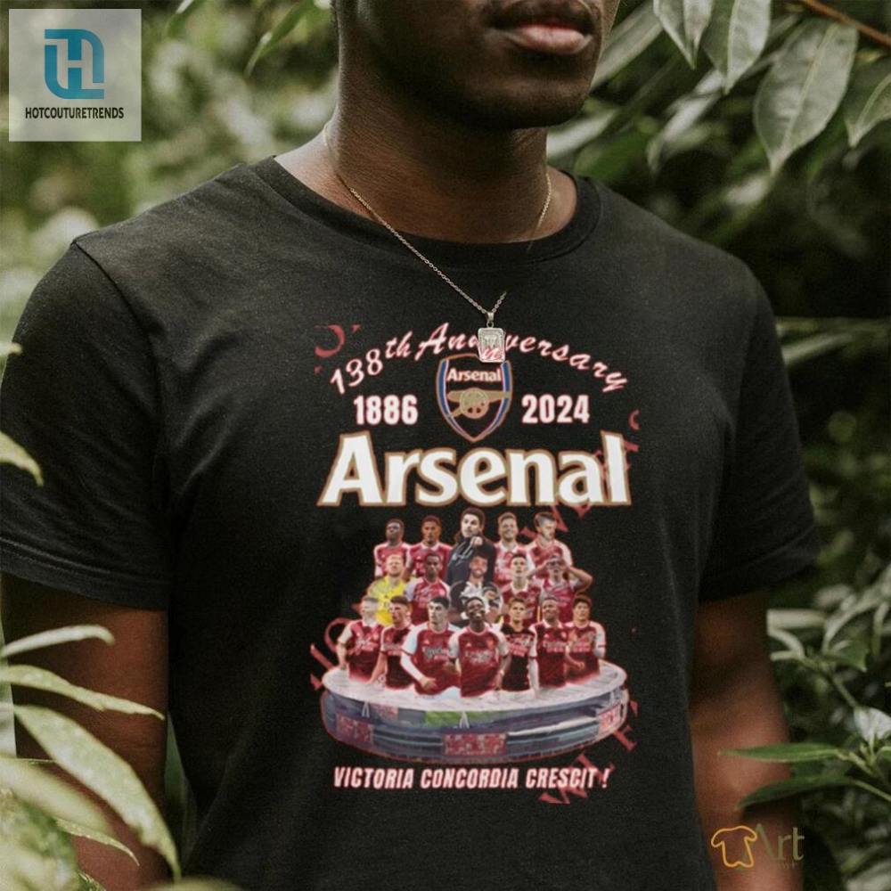Arsenal 1886 2024 138Th Anniversary Victoria Concordia Crescit Mikel Arteta Legend T Shirt 