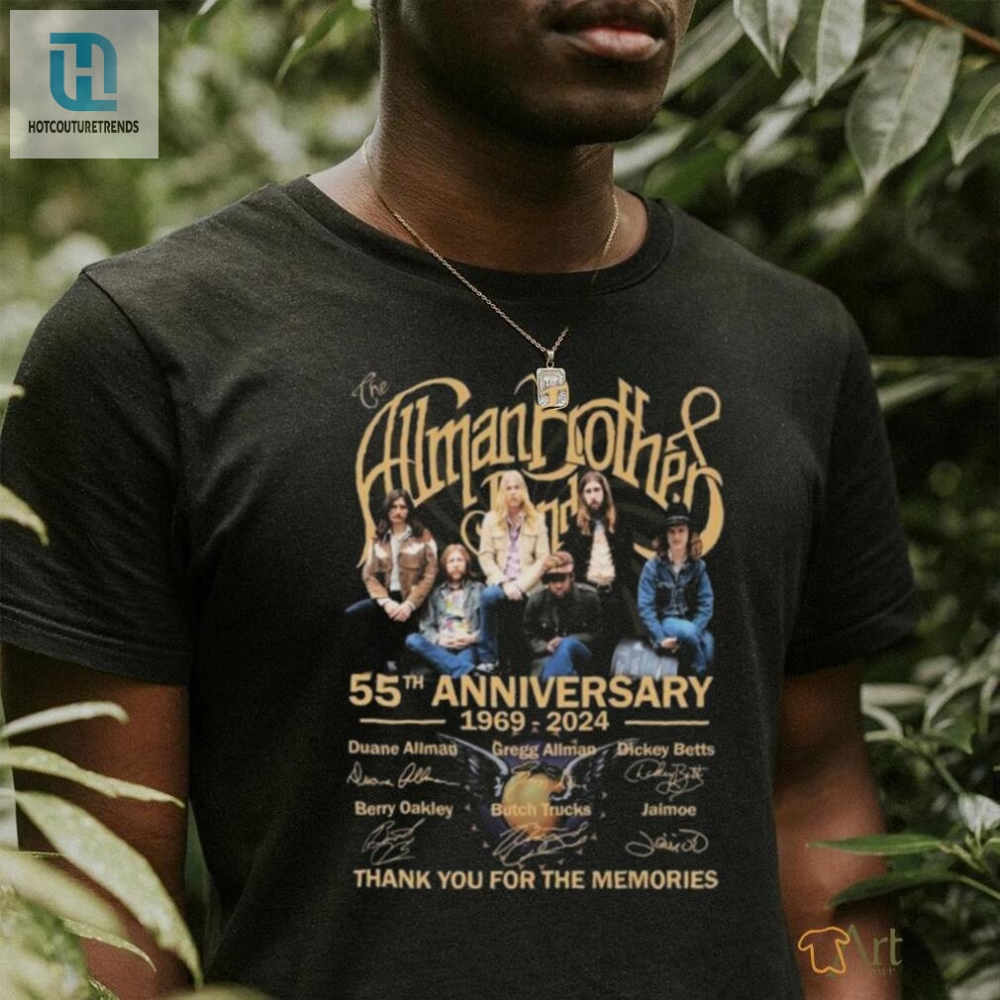 Official The Allman Brothers Band 55Th Anniversary 1969 2024 Thank You For The Memories Signatures Shirt 