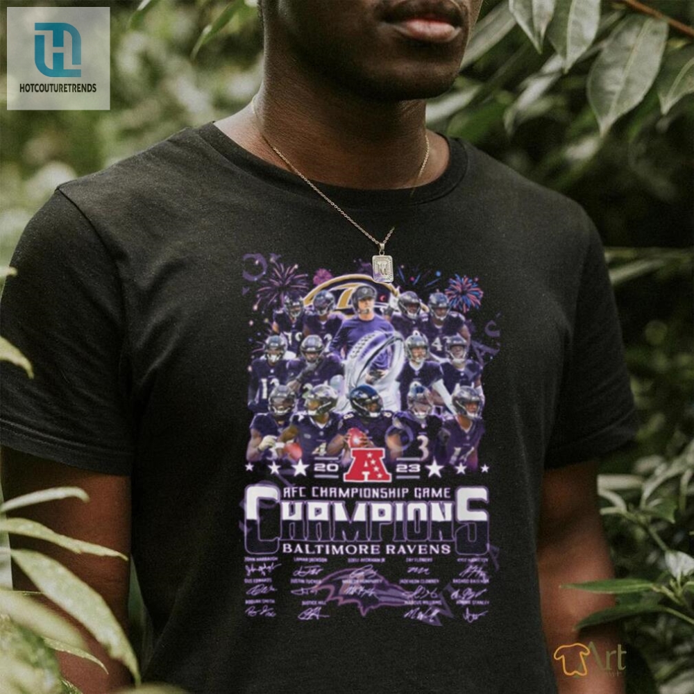 Afc Championship Game Baltimore Ravens Team Signature T Shirt 