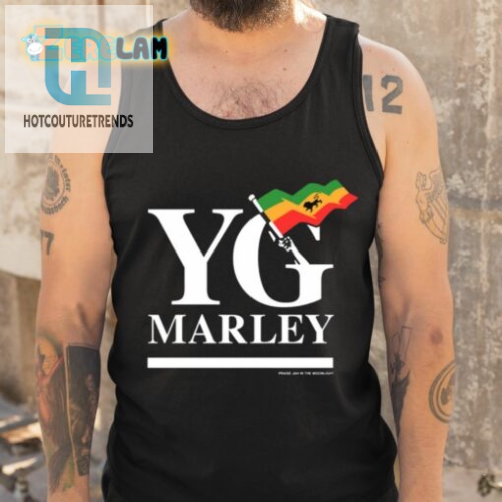 Yg Marley Flag Logo Praise Jah In The Moonlight Shirt 