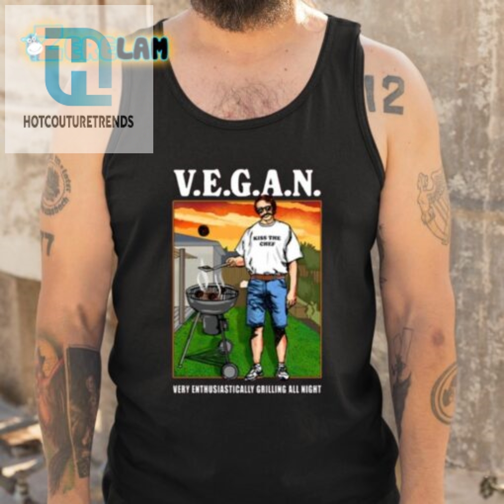 Vegan Very Enthusiastically Grilling All Night Shirt 