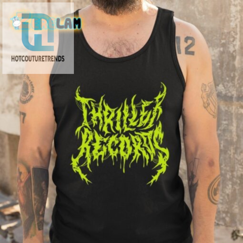 Thriller Records Metal Logo Black Shirt 